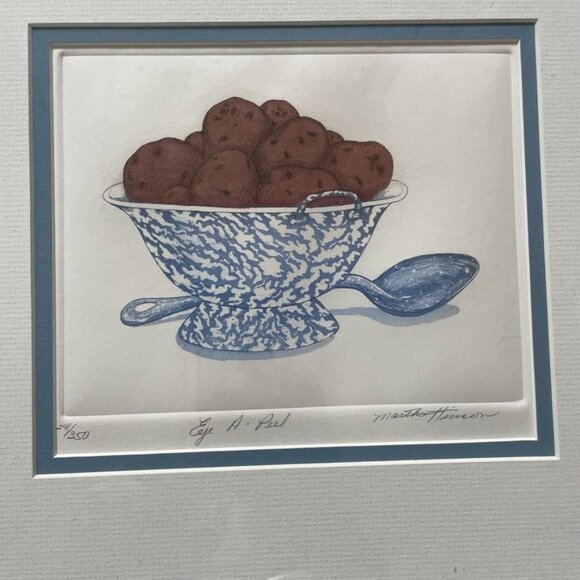 Martha Hinson Framed Matted Wall Art Eye A Peel Signed Limited Print 241 350 u - Picture 2 of 6